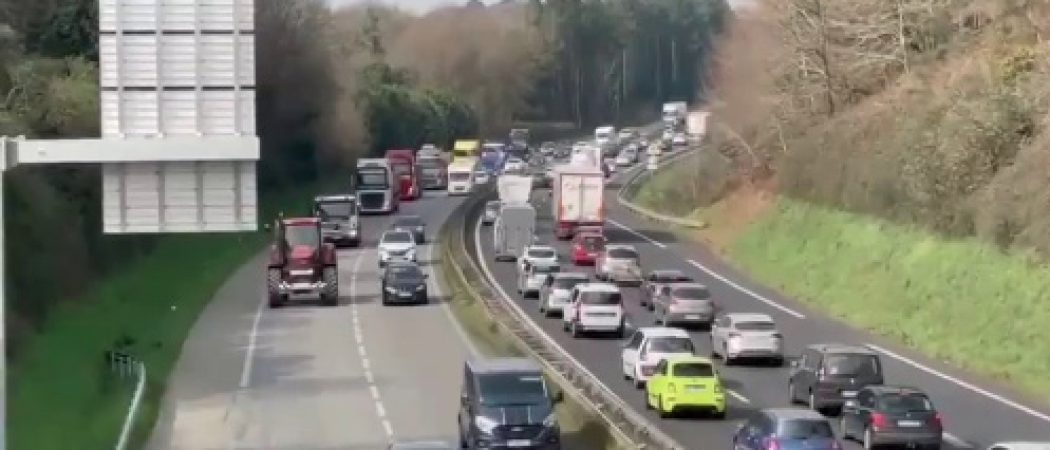 Lorient : suites aux blocages, il y avait des embouteillages monstres hier en fin de journée